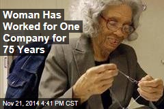 Woman, 93, Marks 75 Years With Same Company