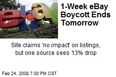 1-Week eBay Boycott Ends Tomorrow