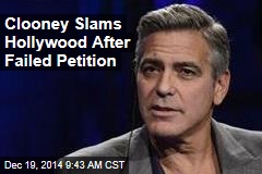 Clooney Slams Hollywood After Failed Petition