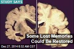 Some Lost Memories Could Be Restored