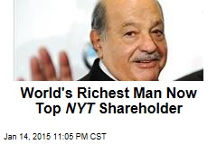 World&#39;s Richest Man Now Top NYT Shareholder