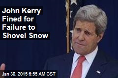 John Kerry Fined for Failure to Shovel Snow