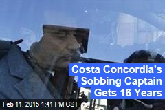 Costa Concordia&#39;s Sobbing Captain Gets 16 Years
