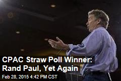 CPAC Straw Poll Winner: Rand Paul, Yet Again