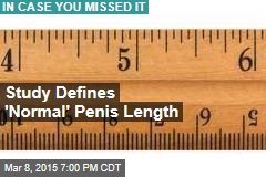 Study Defines &#39;Normal&#39; Penis Length