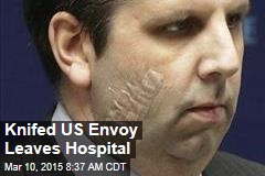 Knifed US Envoy Leaves Hospital
