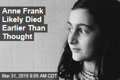 Anne Frank Likely Died Earlier Than Thought