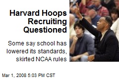 Harvard Hoops Recruiting Questioned
