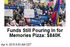 Funds Still Pouring In for Memories Pizza: $840K
