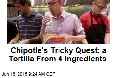 Chipotle&#39;s Tasty Quest: A Tortilla From 4 Ingredients