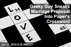 Geeky Guy Sneaks Marriage Proposal Into Paper&#39;s Crossword