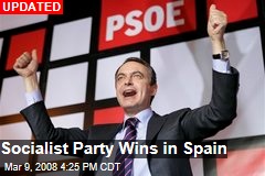 Socialist Party Wins in Spain