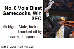 No. 8 Vols Blast Gamecocks, Win SEC