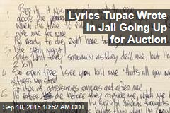 Lyrics Tupac Wrote in Jail Going Up for Auction