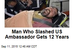 Man Who Slashed US Ambassador Gets 12 Years
