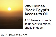WWII Mines Block Egypt's Access to Oil