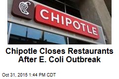 Chipotle Closes Restaurants After E. Coli Outbreak