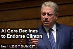 Al Gore Refuses to Endorse Clinton