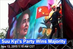 Suu Kyi&#39;s Party Wins Majority