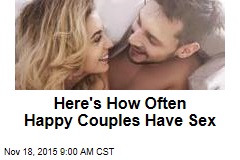 Here&#39;s How Often Happy Couples Have Sex