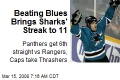 Beating Blues Brings Sharks' Streak to 11