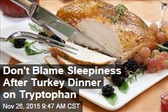 Don&#39;t Blame Sleepiness After Turkey Dinner on Tryptophan
