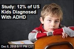 Study: 12% of US Kids Diagnosed With ADHD