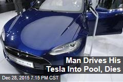 Man Drives His Telsa Into Pool, Dies