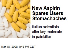 New Aspirin Spares Users Stomachaches