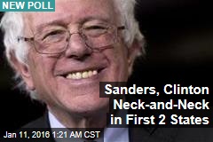 Sanders Tied With Clinton in First 2 States to Vote