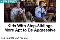 Kids With Step-Siblings More Apt to Be Aggressive