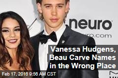 Vanessa Hudgens, Beau Carve Names in the Wrong Place