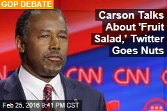 Carson Talks About &#39;Fruit Salad,&#39; Twitter Goes Nuts