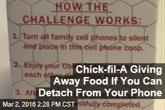 Chick-fil-A Giving Away Food If You Can Detach From Your Phone