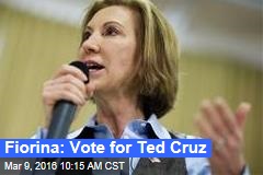Fiorina: Vote for Ted Cruz