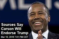 Sources Say Carson Will Endorse Trump