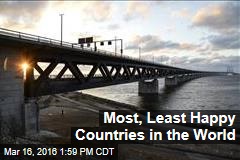 Most, Least Happy Countries in the World