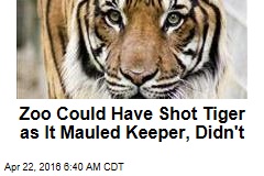 Zoo Could Have Shot Tiger as It Mauled Keeper, Didn&#39;t