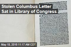 US Sends Stolen Columbus Letter Back to Italy