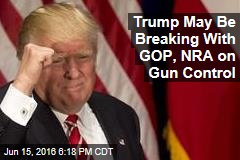 Trump May Be Breaking With GOP, NRA on Gun Control