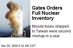 Gates Orders Full Nuclear Inventory