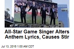 Canadian Sings &#39;All Lives Matter&#39; at All-Star Game