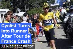 Cyclist Turns Into Runner After Tour de France Crash