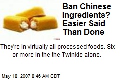 Ban Chinese Ingredients? Easier Said Than Done