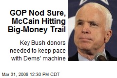 GOP Nod Sure, McCain Hitting Big-Money Trail