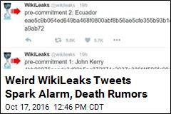 Weird WikiLeaks Tweets Spark Alarm, Death Rumors