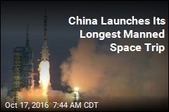 Blastoff for China&#39;s Longest Manned Space Mission