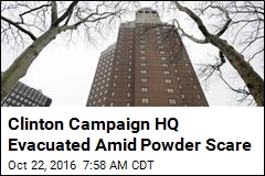 Suspicious White Powder Sent to Clinton HQ