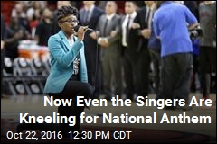 Singer Kneels During Anthem at NBA Game