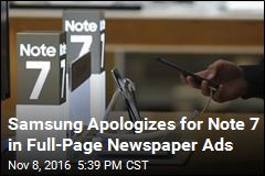 Samsung Apologizes for Note 7 in Full-Page Newspaper Ads